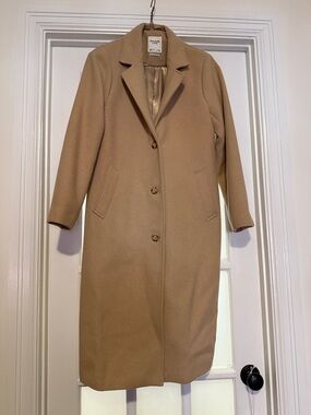 Abercrombie & Fitch Camel Single-Breasted Dad Coat